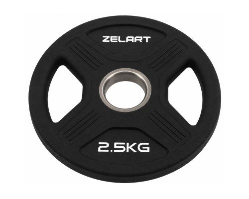 Блины диски TPU 2 Handle металлическая втулка внутренний ø51мм Zelart TA-6995-2_5 2,5кг (черный)
