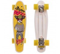Пенни борд Penny Board круизер пластиковый 22" SP-Sport HB-13-6 с принтом АБСТРАКЦИЯ (ABEC-7, колесо-PU d-6см, р-р деки 55х14,5см, MIX мультиколор)