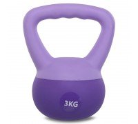 Гиря мягкая SP-Sport SOFT KETTLEBELL FI-0122-3 3кг (верх-PVC+TPR, наполнитель-песок, цвета в ассортименте)