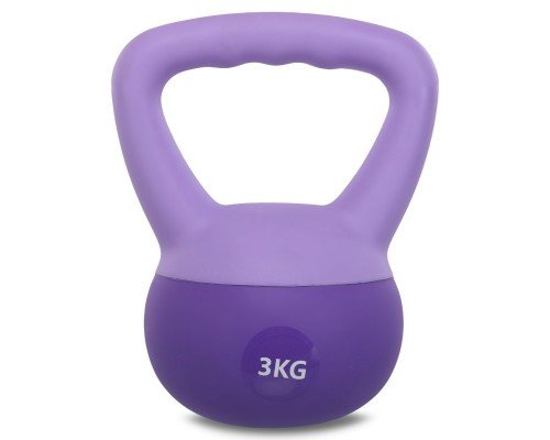 Гиря мягкая SP-Sport SOFT KETTLEBELL FI-0122-3 3кг (верх-PVC+TPR, наполнитель-песок, цвета в ассортименте)