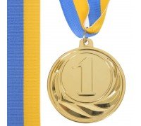 Медаль спортивная с лентой SP-Sport FAME ø6,5см C-3174 (металл, ø6,5см, 35g золото, серебро, бронза)