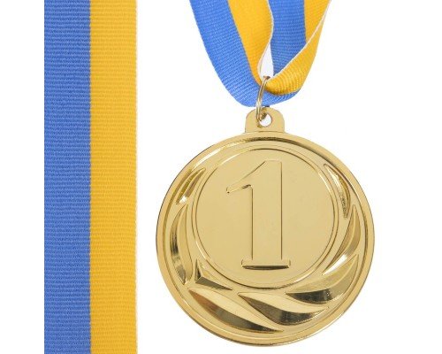 Медаль спортивная с лентой SP-Sport FAME ø6,5см C-3174 (металл, ø6,5см, 35g золото, серебро, бронза)