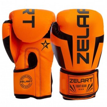 Перчатки боксерские на липучке PU Zelart BO-5698 (размер 6-14oz, цвета в ассортименте)