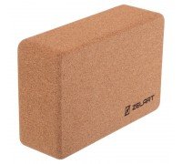 Блок для йоги пробковый Zelart FI-7850-3 (пробковое дерево, р-р 23x15x7,5см, коричневый)