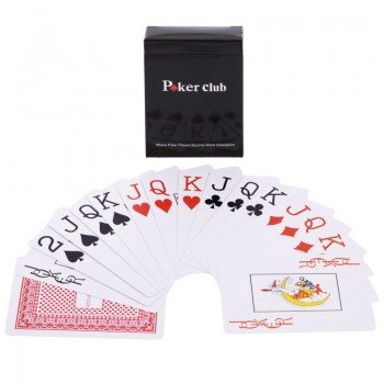 Карты игральные пластиковые SP-Sport IG-6010 POKER CLUB (колода в 54 листа, толщина-0,32мм)