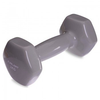 Гантель для фитнеса виниловая 1штука Zelart TA-2777-2 (1x2кг) (MD2016-2) (цена за 1шт, цвета в ассортименте)