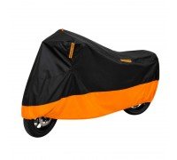 Чехол для мотоцикла моточехол защита от пыли влаги и УФ-лучей SP-Sport MS-6795 (полиэстер, размер M-3XL, черный-оранжевый)