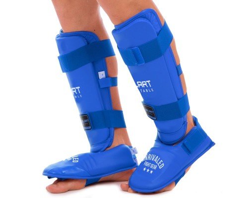 Защита голени и стопы для карате щитки и футы PU Zelart BO-3958 (р-р S-XL , цвета в ассортименте)