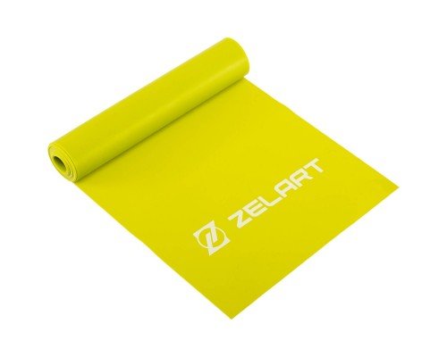 Лента эластичная для фитнеса и йоги Zelart FI-7796-2 (латекс, размер 120смx15смx0,45мм, салатовый)