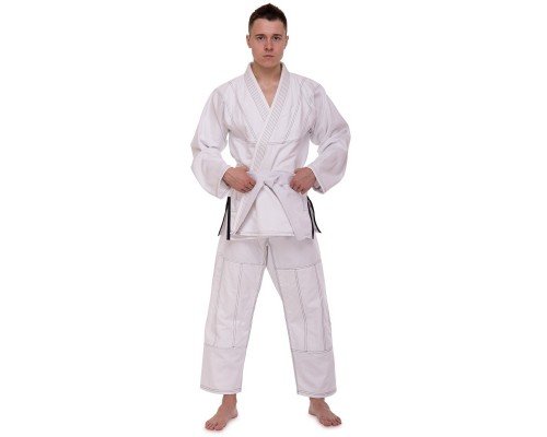 Кимоно для для бразильского джиу-джитсу BJJ белое куртка и штаны VELO VL-6649 (хлопок, р-р 1-7 (140-200см), плотность 350г на м2, пояс в комплект не в