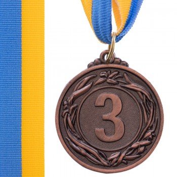 Медаль спортивная с лентой SP-Sport GLORY ø4,5см C-3969-1-4_5 (металл, ø4,5см, 20g золото, серебро, бронза)