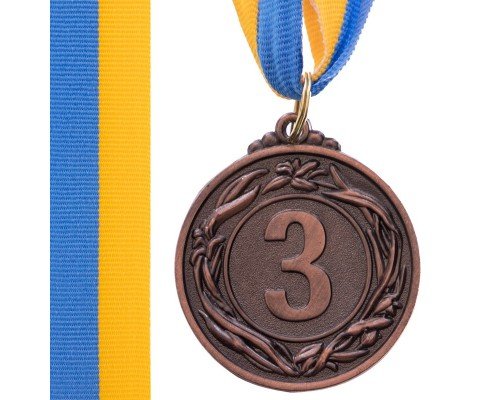 Медаль спортивная с лентой SP-Sport GLORY ø4,5см C-3969-1-4_5 (металл, ø4,5см, 20g золото, серебро, бронза)