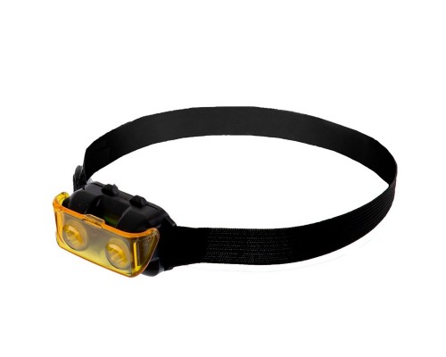 Фонарик налобный SP-Sport YD-23 (пластик, 2 светодиода, на батарейках (3 AAA), лимонный)