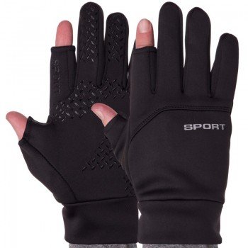 Перчатки для охоты и рыбалки (перчатки спиннингиста) SP-Sport BC-9240 (PL,  размер универсальный, черный)