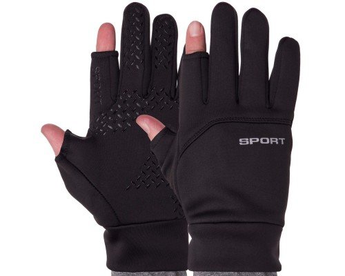 Перчатки для охоты и рыбалки (перчатки спиннингиста) SP-Sport BC-9240 (PL,  размер универсальный, черный)