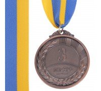 Медаль спортивная с лентой SP-Sport HIT ø6,5см C-3171 (металл, ø6,5 см, 20g, 1-золото, 2-серебро, 3-бронза)
