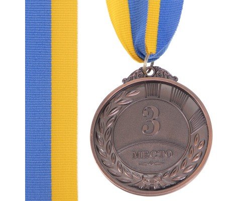 Медаль спортивная с лентой SP-Sport HIT ø6,5см C-3171 (металл, ø6,5 см, 20g, 1-золото, 2-серебро, 3-бронза)