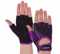 Перчатки для фитнеса и тренировок женские ZELART SB-161731 (PL, PVC,открытые пальцы, р-р XS-M, цвета в ассортименте)