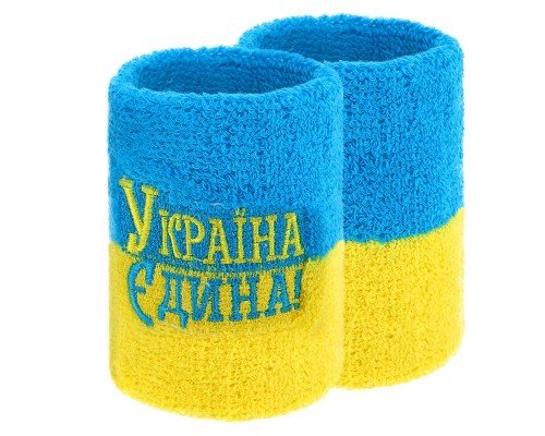 Напульсник спортивный махровый от пота на запястье 1штука УКРАЇНА Єдина BC-9279 (хлопок, полиэстер, безразмерный, цвета в ассортименте)
