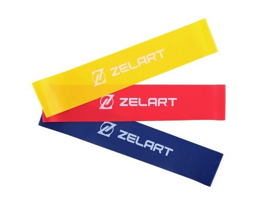 Набор резинок для упражнений ленты сопротивлений 3шт LOOP BANDS Zelart FI-8227 (латекс, 500x50мм, толщ.-0,35мм, 0,5мм, 0,7мм, цвета в ассорт.)