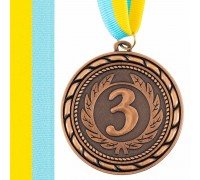 Медаль спортивная с лентой SP-Sport ø7см C-6846 (металл, 40g, 1-золото, 2-серебро, 3-бронза)