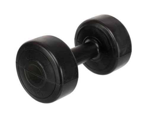 Гантель для фитнеса с PE покрытием 1штука Zelart TA-4759-2 (1x2кг) (1шт, цвета в ассортименте)