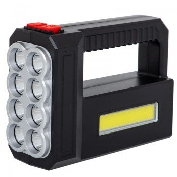 Фонарь-прожектор переносной X-BALOG LF-1780 (пластик, 8 LED, COB, USB-вход, солнечная батарея, р-р 9,5х13,4см)
