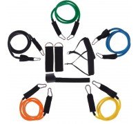 Эспандер Resistance Band многофункциональный 5 жгутов Zelart FI-6333 (5 эсп,креп.на дверь, 2 рукоят, 2 лямки)