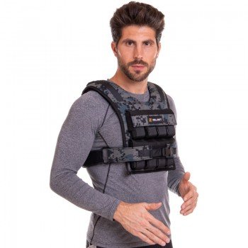 Жилет утяжелитель с регулируемым весом Zelart WEIGTH VEST TA-7817-16 1-16кг (кордура, наполнитель-металлические бруски, камуфляж)