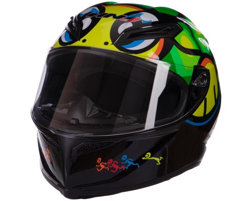 Мотошлем интеграл (full face) SP-Sport H722-1 L-XL черный-серый матовый Мультиколор