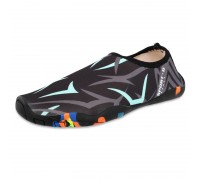 Аквашузы аквасоки коралловые тапочки обувь для пляжа и кораллов SP-Sport ZS002-28 (PL, резина, размер 36-45,стелька 24-27см, черный-серый-белый)