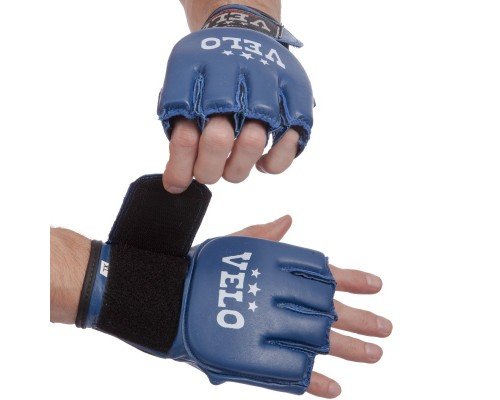 Перчатки для смешанных единоборств MMA кожаные VELO ULI-4024 (р-р S-XL, цвета в ассортименте)