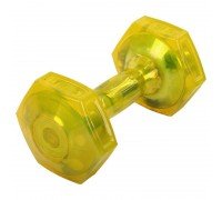 Гантель для фитнеса с TPU покрытием 1штука Zelart Jelly Urethane Coated Dumbbell TA-2946-7_5LB (1x3,4кг) (1шт, TPU, желтый) MD2129