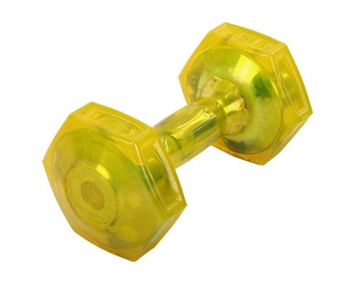 Гантель для фитнеса с TPU покрытием 1штука Zelart Jelly Urethane Coated Dumbbell TA-2946-7_5LB (1x3,4кг) (1шт, TPU, желтый) MD2129