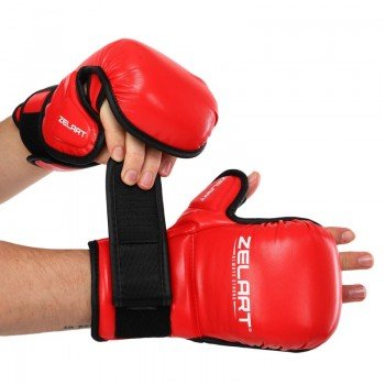Перчатки Крабы спаринговые для MMA PU Zelart BO-4612 (р-р S-XL, цвета в ассортименте)