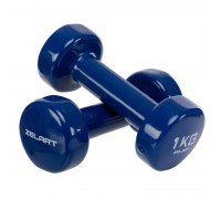 Гантели для фитнеса виниловые 2штуки Zelart Beauty TA-5225-1 (2x1кг) (2шт, цвета в ассортименте)