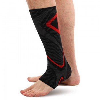 Бандаж на голень и лодыжку удлиненный компрессионный Ankle compression sleeve SIBOTE ST-7217 (полиэстер, спандекс, латекс, р-р One-size)