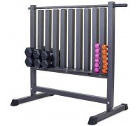 Стойка вертикальная для гантелей Zelart RK2506L (металл, размер 107х68х105см, черный)