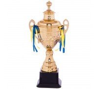 Кубок спортивный наградной SP-Sport Grand C-1506C (металл, пластик, h-42см, b-19см, d чаши-12см, золото)