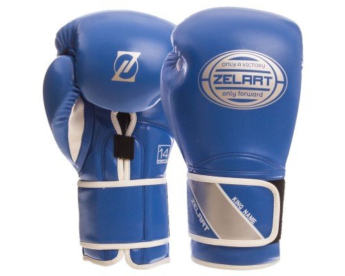 Перчатки боксерские на липучке PU Zelart BO-1361 (размер 10-14oz, цвета в ассортименте)