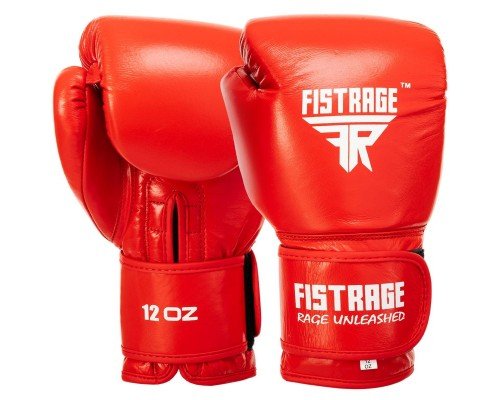 Перчатки боксерские на липучке кожаные FISTRAGE VL-5561 (размер 10-14oz, цвета в ассортименте)