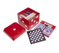 Набор настольных игр 6 в 1 шахматы шашки нарды покер кости домино Game cube SP-Sport 341-166 (покер, карты, домино, шахматы, нарды, кости)