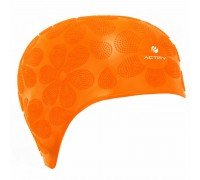 Шапочка для плавания силиконовая на длинные волосы ACTIFY FLOWER PL-0785 (силикон, цвета в ассортименте)