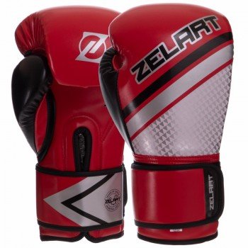 Перчатки боксерские на липучке PU Zelart BO-2888 (размер 10-14oz, цвета в ассортименте)
