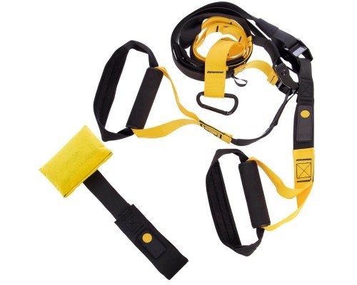 Петли тренировочные SP-Sport FI-6424 (петли подвесные, дверное крепление, DVD, сумка, черный-желтый) FI-3723-02