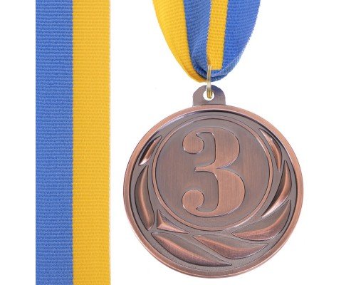 Медаль спортивная с лентой SP-Sport FAME ø6,5см C-3174 (металл, ø6,5см, 35g золото, серебро, бронза)