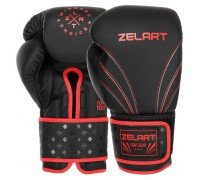 Перчатки боксерские на липучке композитная кожа ZELART BO-3843 (размер 10-14oz, цвета в ассортименте)