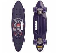 Пенни борд Penny Board круизер пластиковый со светящимися колесами и ручкой для переноски 24" SP-Sport HB-31B-2 (ABEC-7, р-р 60x17см, темно-фиолет.)