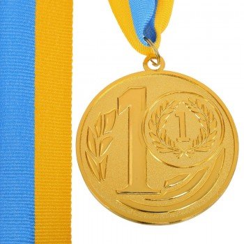 Медаль спортивная с лентой SP-Sport WREATH ø7см C-1489-7 (металл, 55g, 1-золото, 2-серебро, 3-бронза)