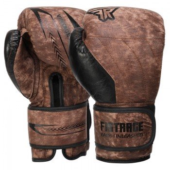 Перчатки боксерские кожаные FISTRAGE VL-6458 (размер 10-14oz, коричневый)